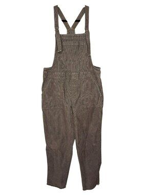 Aerie Work Play Gray Corduroy Long Overalls Women's Medium Fall School